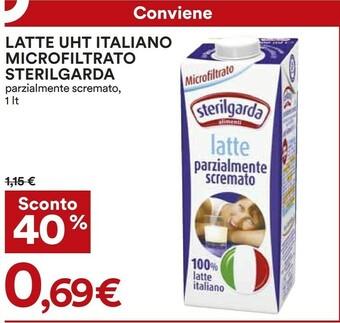 Coop Sterilgarda Latte Microfiltrato Parzialmente Scremato UHT 1000 G(ml) offerta