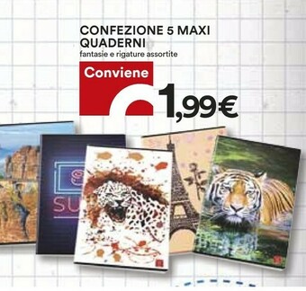 Coop Confezione 5 Maxi Quaderni offerta