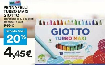 Coop Giotto Pennarelli Turbo Maxi offerta