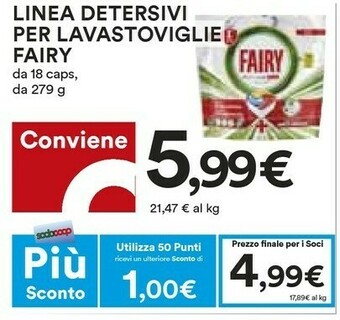 Coop Fairy Linea Detersivi Per Lavastoviglie offerta
