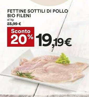 Coop Fileni Fettine Sottili Di Petto Di Pollo Bio offerta