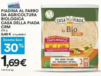 Coop Casa Della Piada Crm Piadina Al Farro Da Agricoltura Biologica offerta