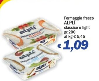 Ard Discount Formaggio fresco ALPLÌ classico o light gr.200 offerta