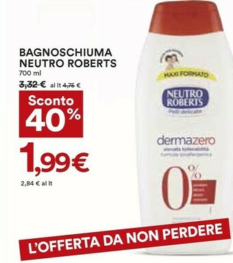 Coop Neutro Roberts Bagnoschiuma offerta