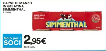 Coop Simmenthal Carne Di Manzo In Gelatina offerta