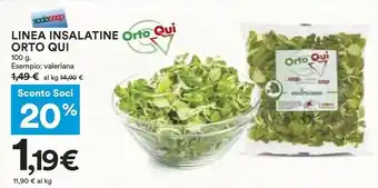 Coop Linea Insalatine Orto Qui offerta