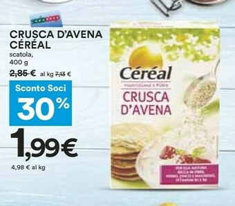 Coop Cereal Crusca D' Avena offerta