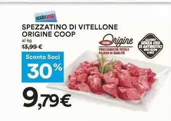 Coop Spezzatino Di Vitellone Origine offerta