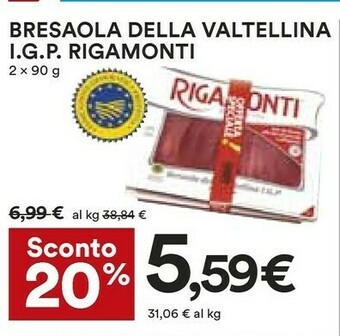 Coop Rigamonti - Bresaola della Valtellina IGP 90 g(ml) offerta