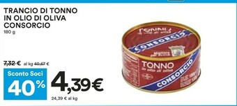 Coop Consorcio Trancio Di Tonno In Olio Di Oliva offerta