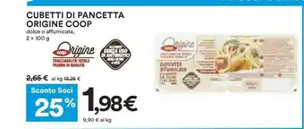 Coop Coop - Pancetta Affumicata a Cubetti Origine 200 g(ml) offerta