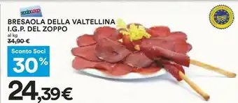Coop Del zoppo Bresaola Della Valtellina IGP Bio 80 G(ml) offerta