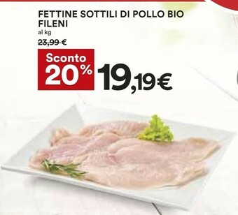 Coop Fileni Fettine Sottili Di Petto Di Pollo Bio offerta