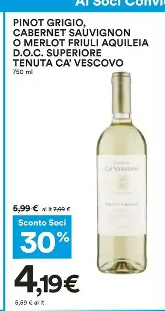 Tenuta ca' vescovo Refosco Dal Peduncolo Rosso DOC 750 G(ml)