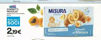 Coop Misura 6 Cornetti All'Albicocca Privolat 290 G(ml) offerta