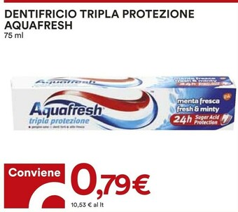 Coop Aquafresh Dentifricio Tripla Protezione offerta