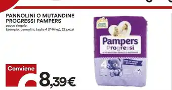 Coop Pampers Pannolini O Mutandine Progressi offerta