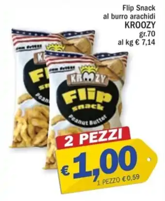 Ard Discount Flip Snack al burro arachidi KROOZY gr.70 offerta