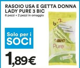 Coop Bic Pure 3 Rasoio Usa E Getta Donna offerta