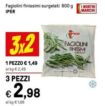 Iper La Grande Iper Fagiolini Finissimi Surgelati offerta