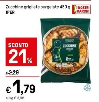 Iper La Grande Iper Zucchine Grigliate Surgelate offerta