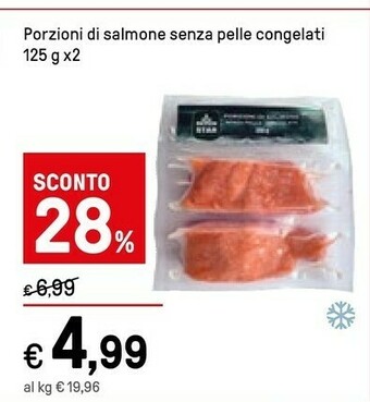 Iper La Grande Porzioni Di Salmone Senza Pelle Congelati offerta
