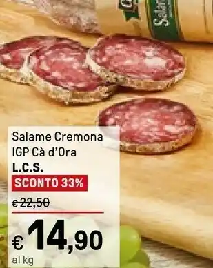 Iper La Grande L.c.s. Salame Cremona Igp Cà D'ora offerta