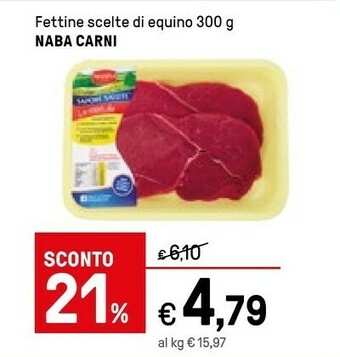 Naba carni Fettine Scelte Di Equino