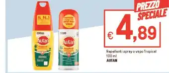 Iper La Grande Repellenti spray o va po Tropical 100 ml AUTAN offerta