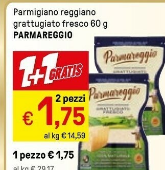 Iper La Grande Parmareggio Parmigiano Reggiano Grattugiato Fresco offerta