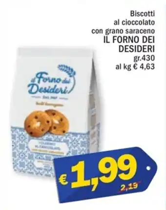 Biscotti al cioccolato con grano saraceno IL FORNO DEI DESIDERI gr.430