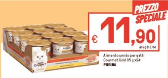 Iper La Grande Alimento umido per gatti Gourmet Gold 85 g x24 PURINA offerta