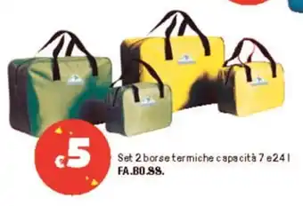 Iper La Grande Set 2 borse termiche capacità 7 e241 FA.BO.SS. offerta