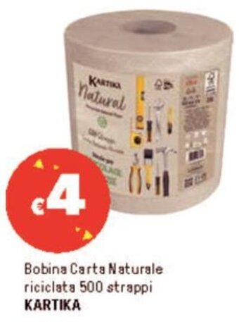 Iper La Grande Bobina Carta Naturale riciclata 500 strappi KARTIKA offerta
