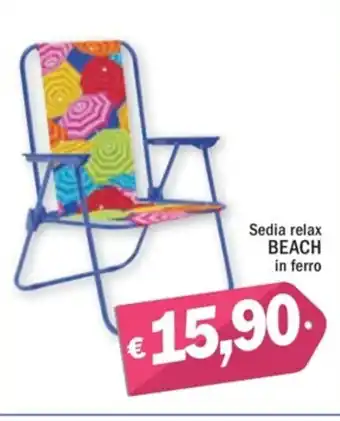 Ard Discount Sedia relax BEACH in ferro offerta