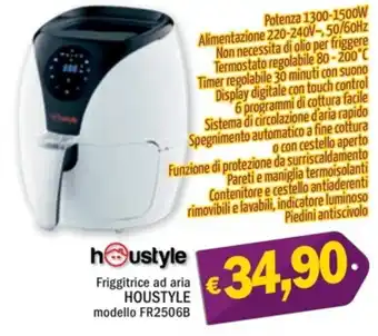 Ard Discount Friggitrice ad aria HOUSTYLE modello FR2506B offerta