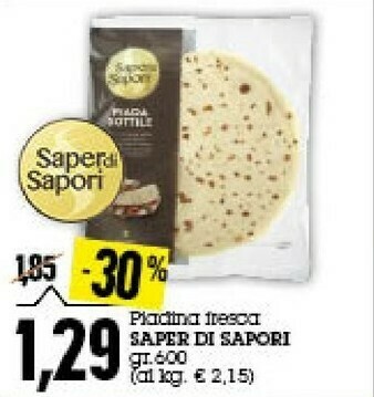 Emi Supermercati Saper di sapori Piadina Fresca offerta
