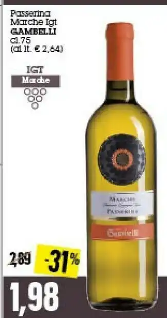 Emi Supermercati Gambelli Passerina Marche Igt 750ml offerta
