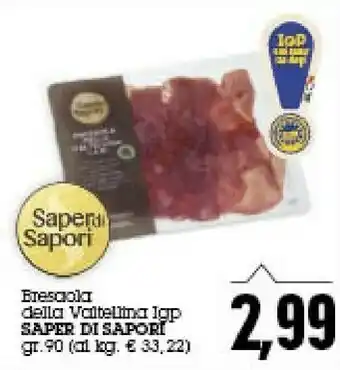 Emi Supermercati Saper di sapori Bresaola Della Valtellina offerta