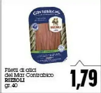 Emi Supermercati Rizzoli Filetti Di Alici Del Mar Cantabrico 40g offerta