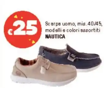 Iper La Grande Scarpe uomo, mis.40/45, modelli e colori assortiti NAUTICA offerta