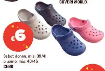 Iper La Grande Sabot donna, mis. 36/41 o uomo, mis. 40/45 CEBO offerta