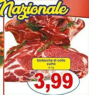 Gros Bistecche Di Collo Suino offerta