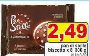 Gros Mulino Bianco Pan Di Stelle Il Gelato Biscotto Con Latte Fresco Italiano 300 G(ml) offerta