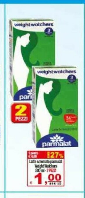 Gros Parmalat Latte parzialmente scremato offerta