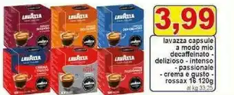 Pewex Lavazza Capsule A Modo Mio Decaffeinato offerta