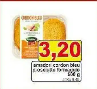 Pewex Amadori Cordon Bleu Con Prosciutto Cotto Di Tacchino E Formaggio 500 G(ml) offerta