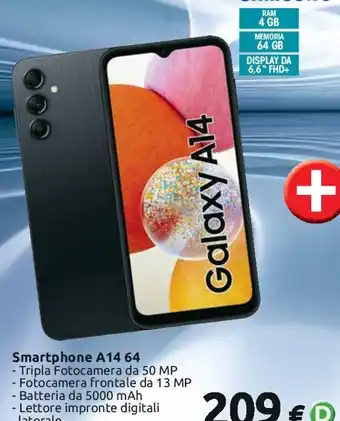 Carrefour SAMSUNG Smartphone A14 64 offerta