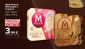 Carrefour Algida Magnum Michelangelo o Purgatorio conf. 3 pezzi 219 g / 213 g offerta