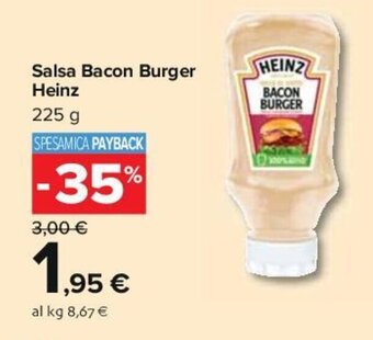 Carrefour Salsa Bacon Burger Heinz 225 g offerta